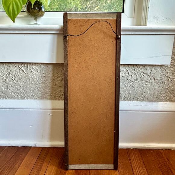 Vintage Mid-Century Gravel Art Wall Hanging – Abstract Musician with Lute - Picture 7 of 16